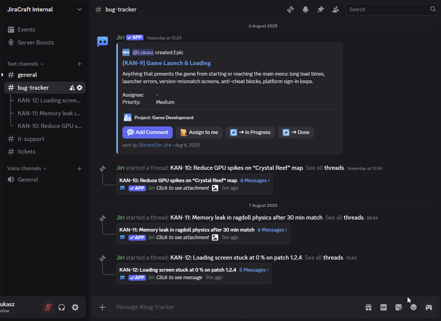 Auto-threads
