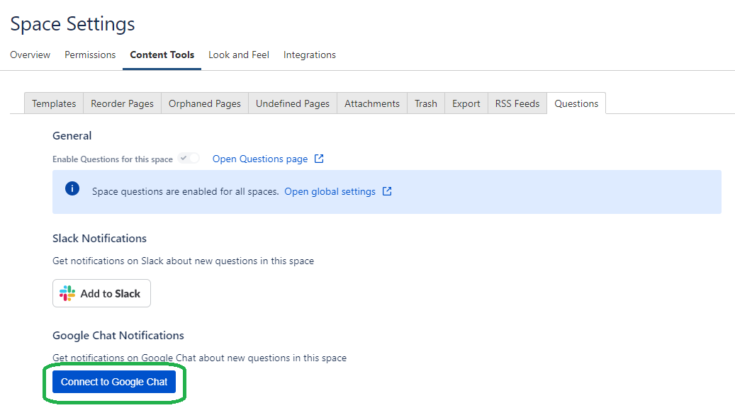 Google Chat integration screenshot 1