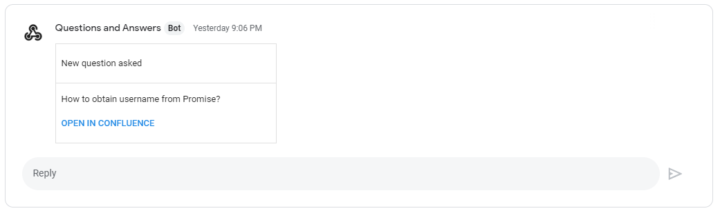 Google Chat integration screenshot 2