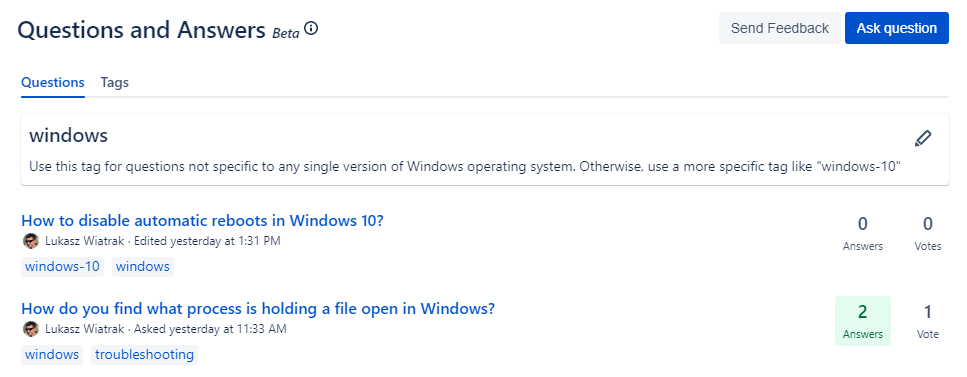 Assigning tags to questions screenshot 9