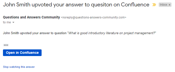 E-mail notifications when question or answer upvoted screenshot 1