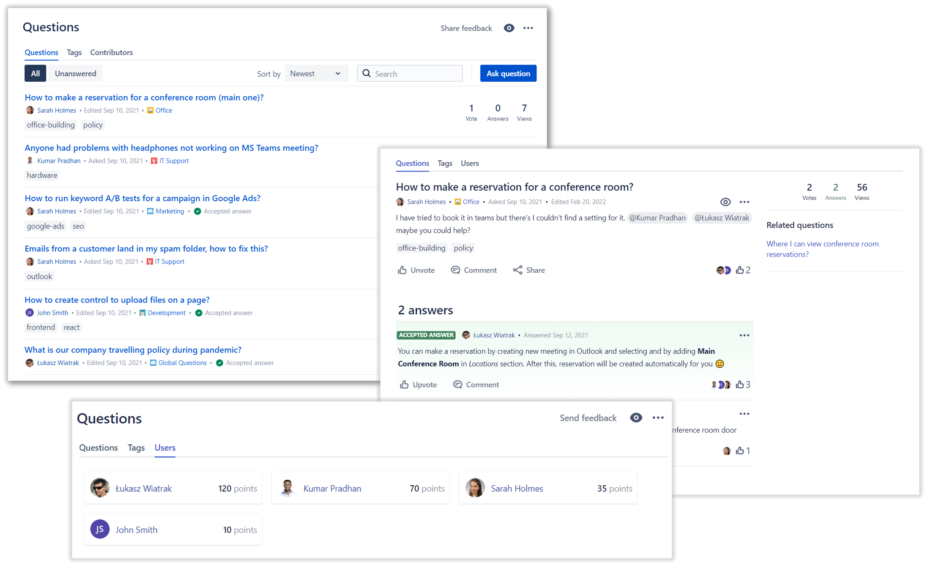 Community Questions for Confluence
